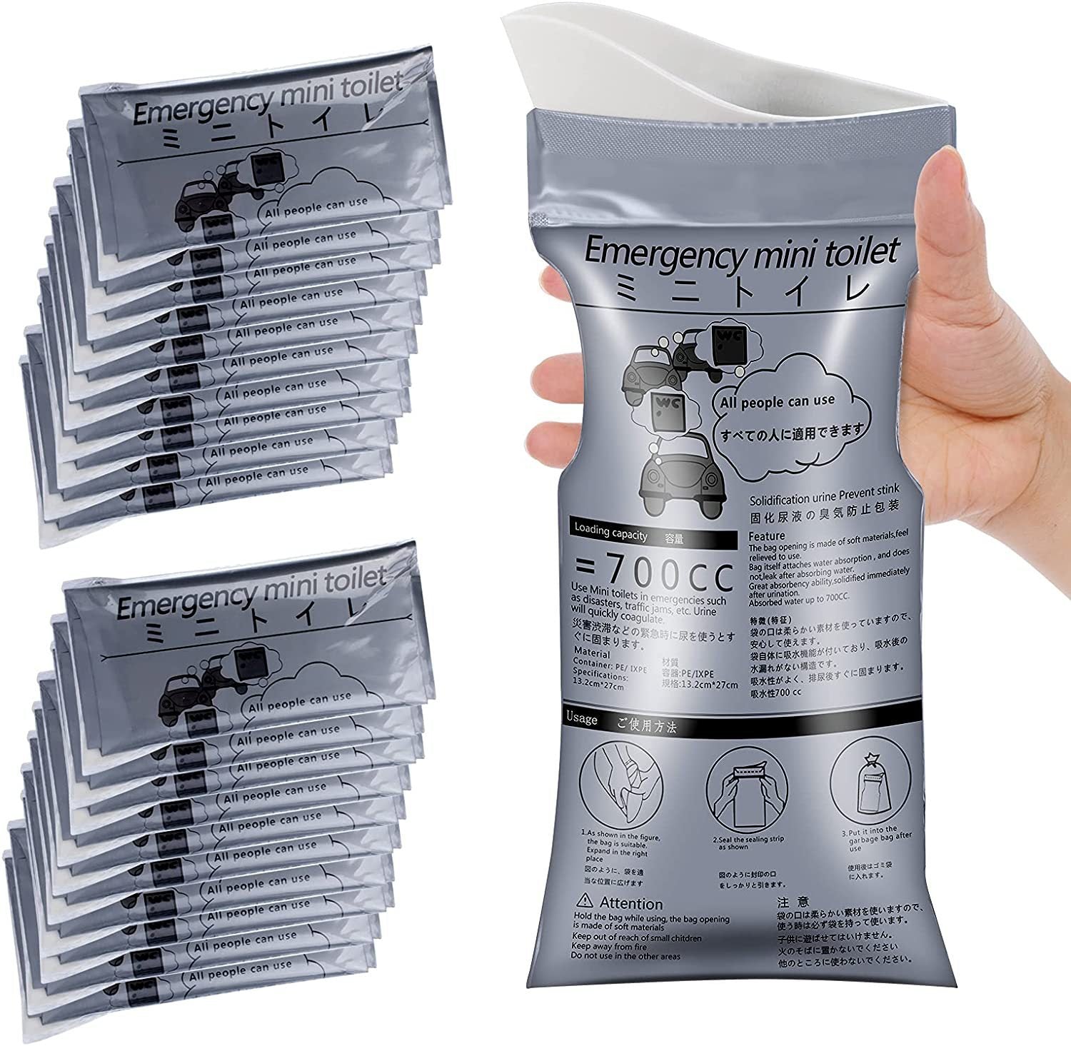 Buy Portable and Compact Emergency Leak-Proof Urine Bag for Travel