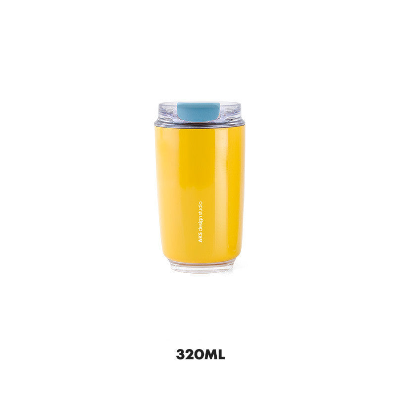 D14 Tumbler Thermos Mug Milky White Coffee Mug