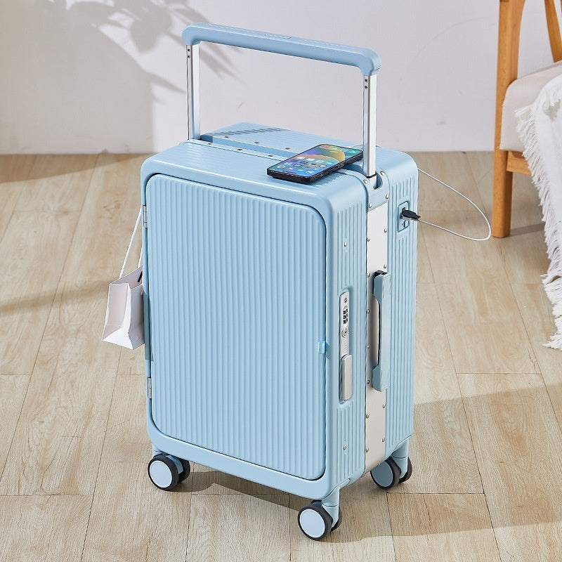 Mixi Wide Handle Travel Luggage Suitcase Rolling Spinner Wheels