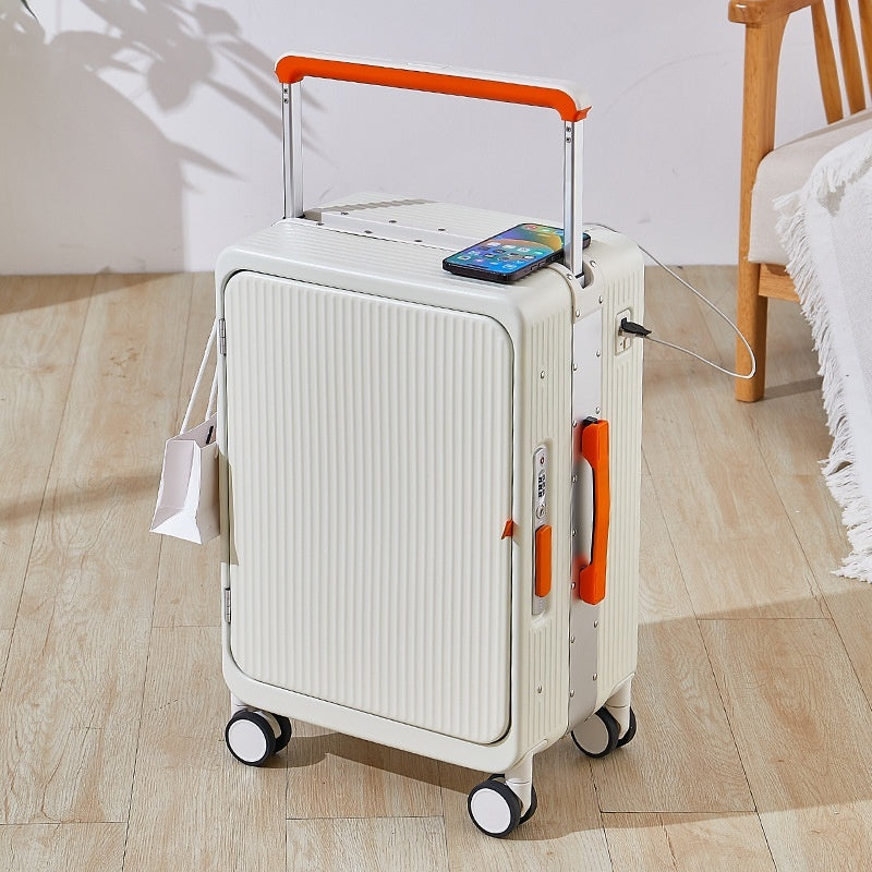 Mixi Wide Handle Travel Luggage Suitcase Rolling Spinner Wheels