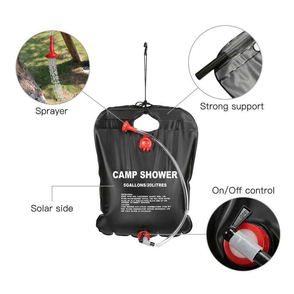 Portable and Lightweight Easy to Fill Outdoor Camp Shower Bag for Travel