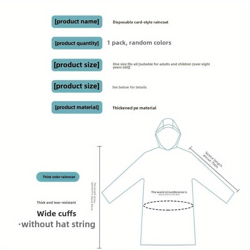 20/30/40pcs Universal Compressed Raincoat