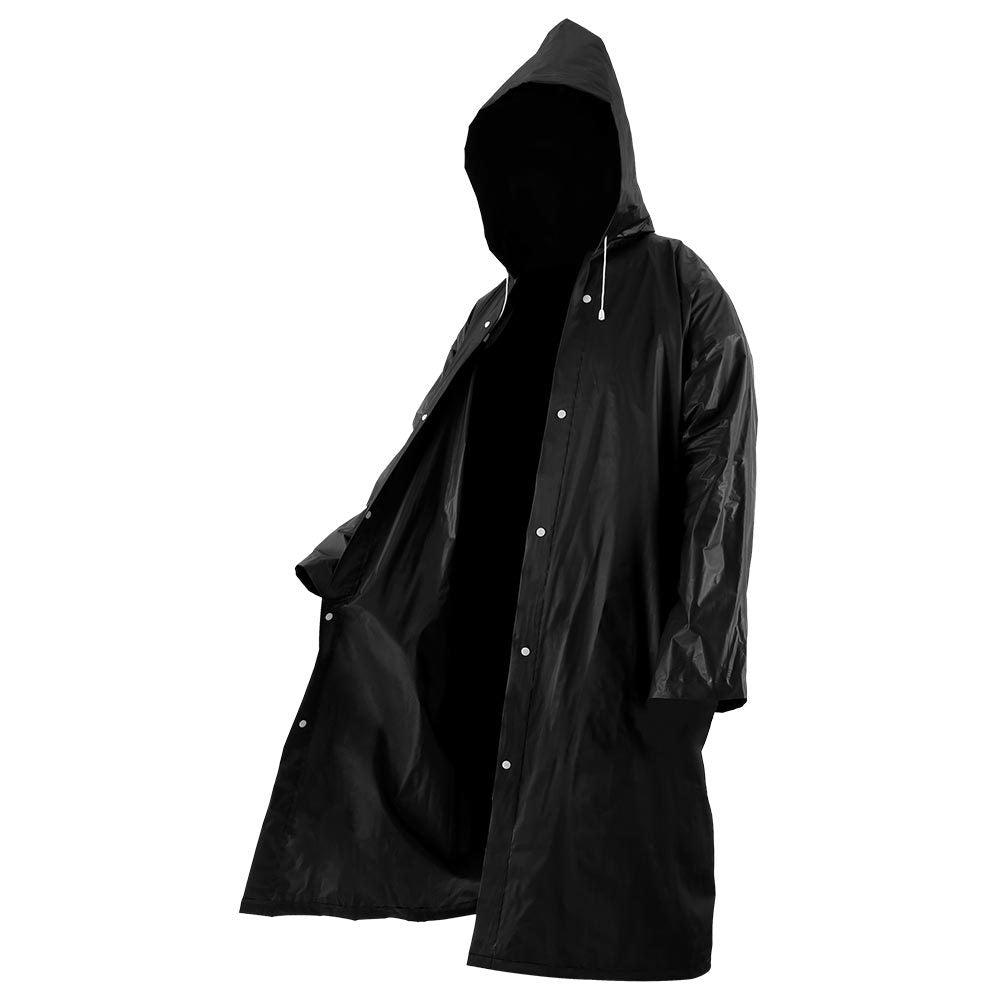 Reusable and Breathable Compact Unisex Waterproof Rain Poncho with Hood