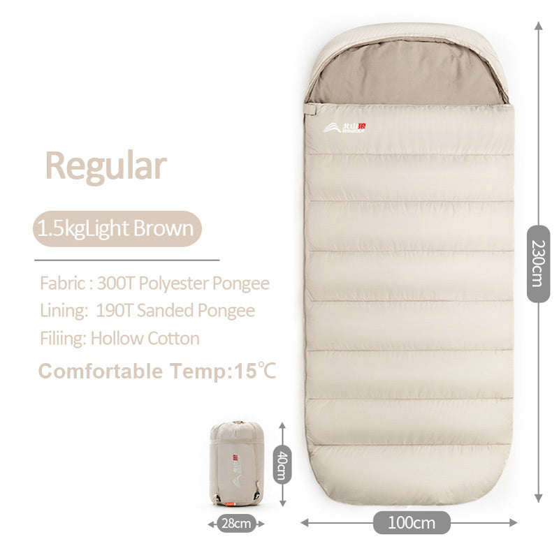 Large Camping Sleeping Bag Lightweight 3 Season Loose Widen Bag Long Size