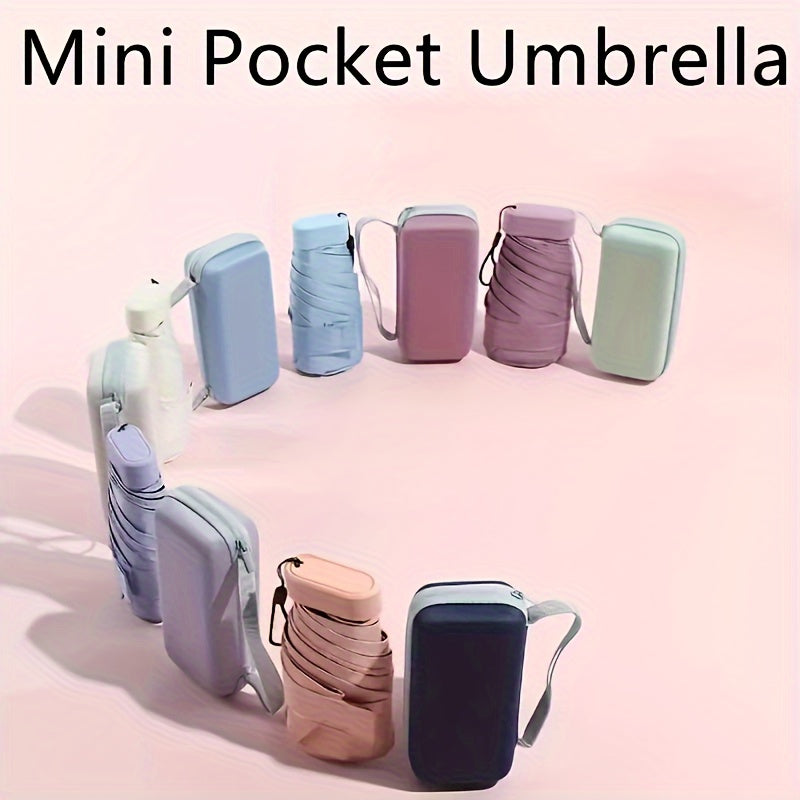 A mini sun umbrella, compact and portable pocket umbrella