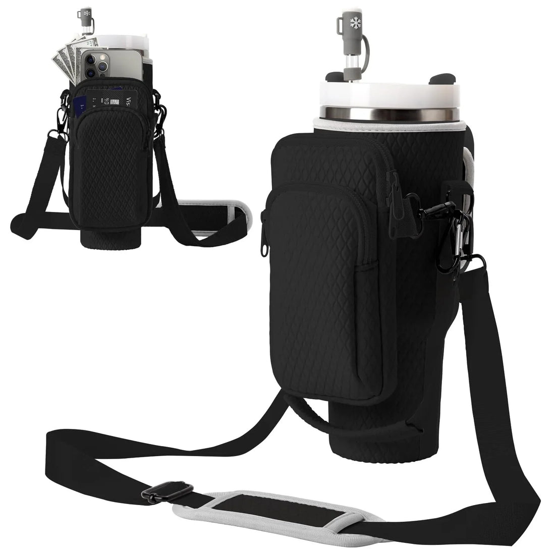 Shop Waterbottle Portable Travel-Friendly Cup Holder with Adjustable Shoulder Strap