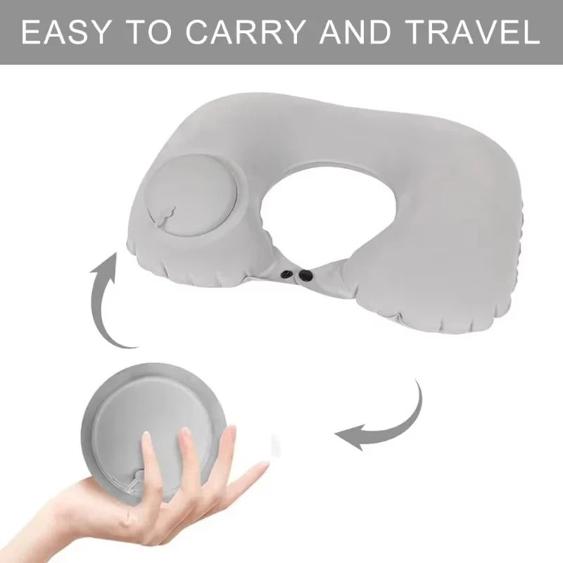 1pc Travel Pillows Airplanes Inflatable Super Light Portable Neck Pillow