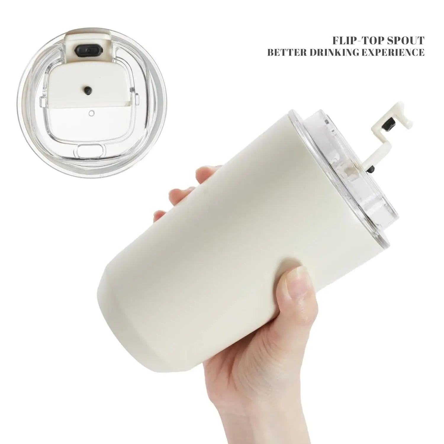 D14 Tumbler Thermos Mug Milky White Coffee Mug