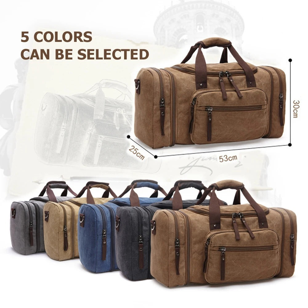 Stylish Markroyal Canvas Large Capacity Hand Carry Gym and Travel Duffle Bag