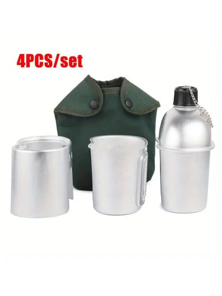 4pcs/set,Military Canteen Cookware Set
